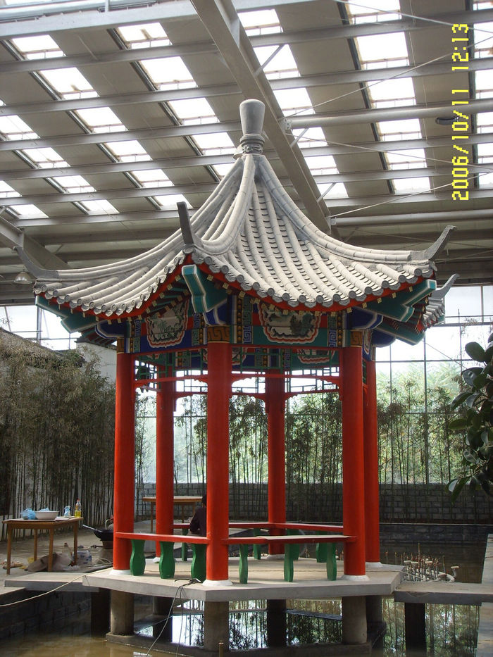 六角仿古涼亭